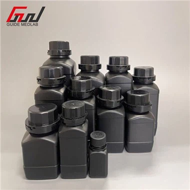 Kwadratowa plastikowa butelka na odczynniki